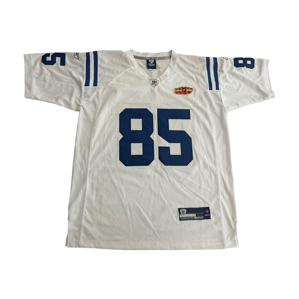 Y2K Reebok NFL Indianapolis Colts Pierre Garçon‎ #85 Superbowl XLI Jersey Sz 50